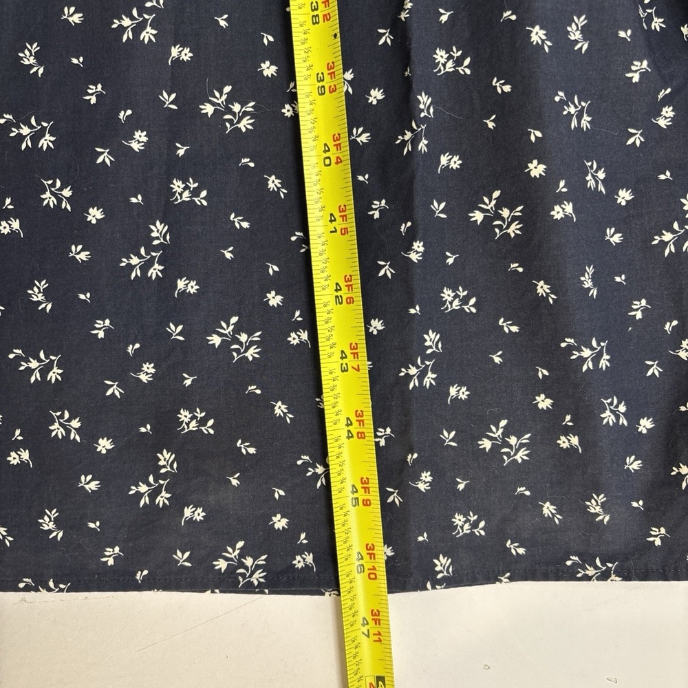 Uniqlo WomensSleeveless Floral Summer Dress Long Size XS Navy Blue White Flower - Picture 9 of 10